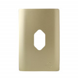 Placa p/ 1 Tomada Vertical 4x2 - Novara Dourado